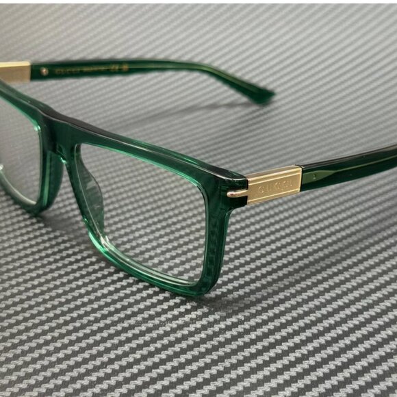 GUCCI Green Gold Unisex 56 mm Large Eyeglasses - Picture 1 of 5